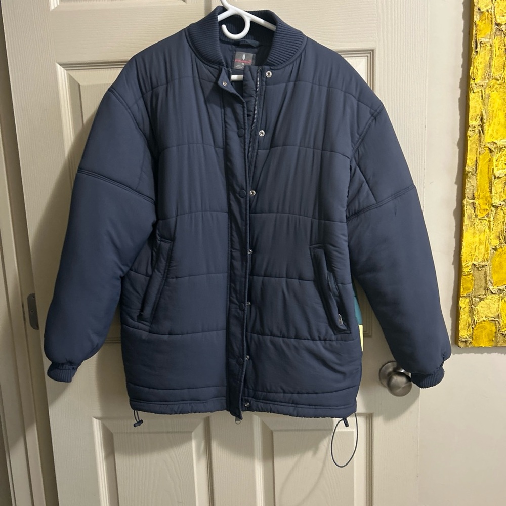 Free People Midnight Moon Bomber Jacket Sz XSmall Oversized - Picture 4 of 12